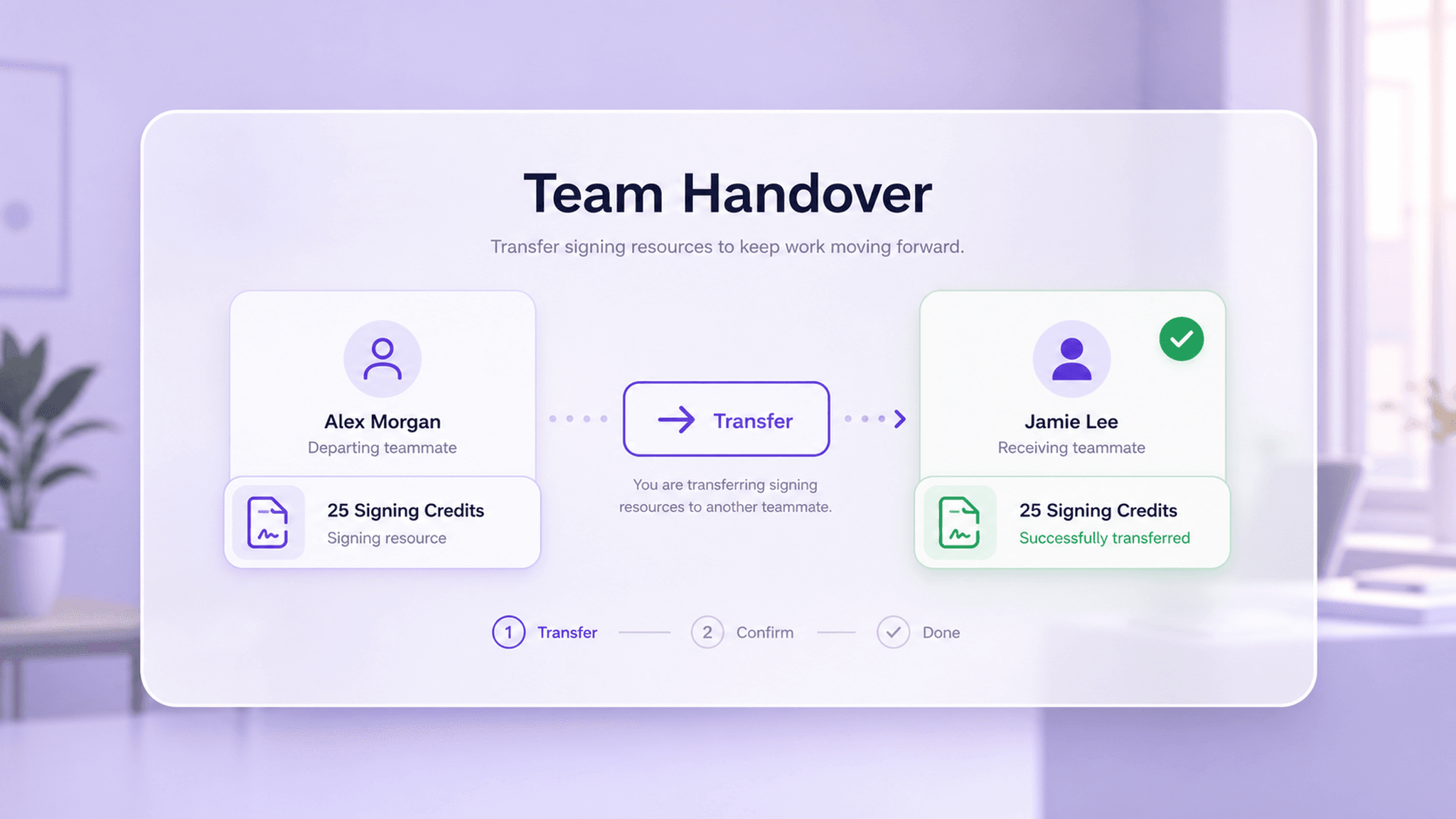 Interfaccia di gestione sostenibile dei cambiamenti del team