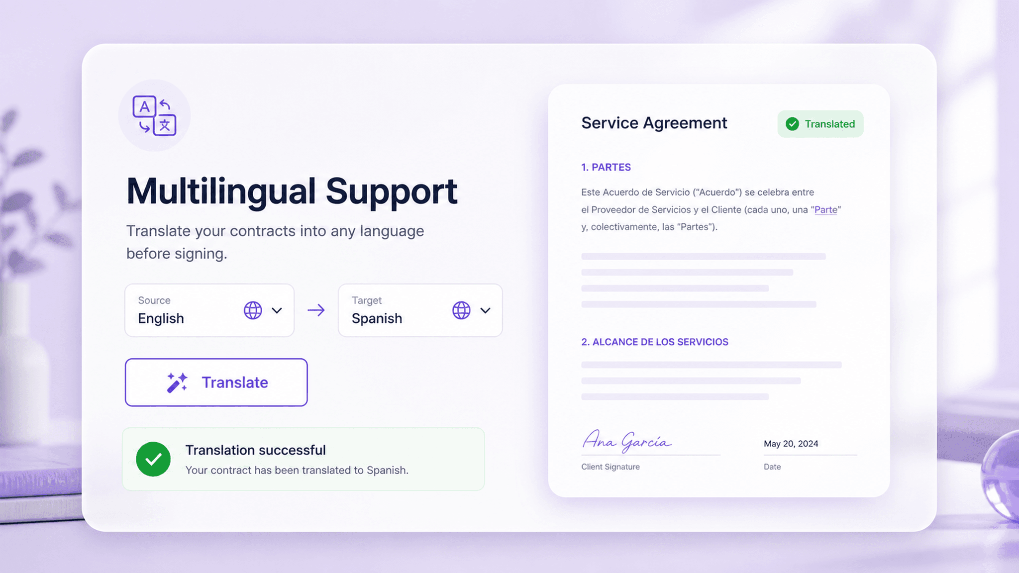 Interface ng multilingual na suporta