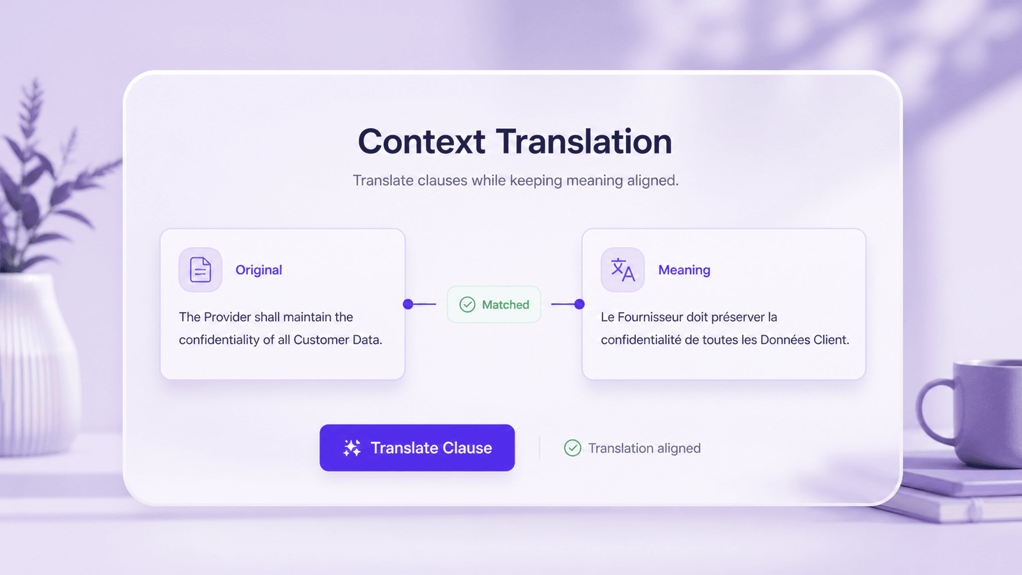 Interface ng semantikong pag-unawa at kontekstuwal na pagsasalin