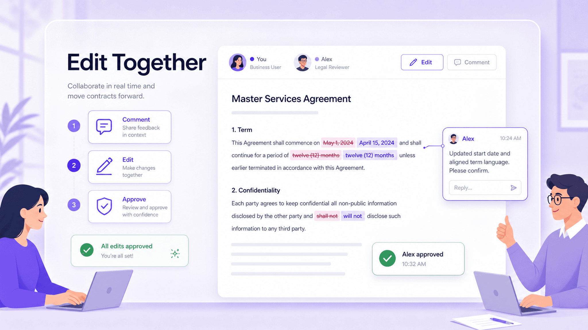 Интерфейс редактирования и совместной работы