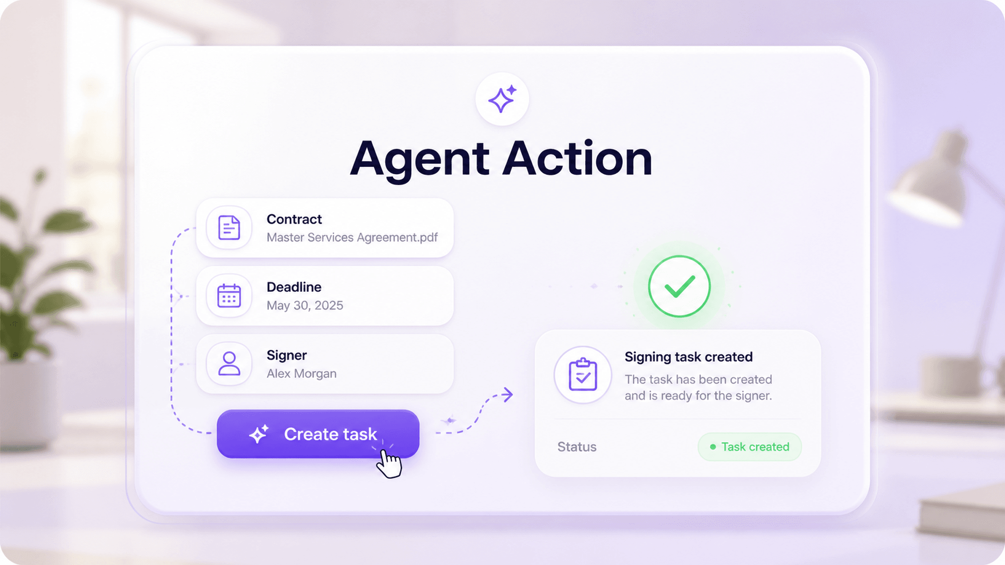Interface de interação estruturada orientada para Agent