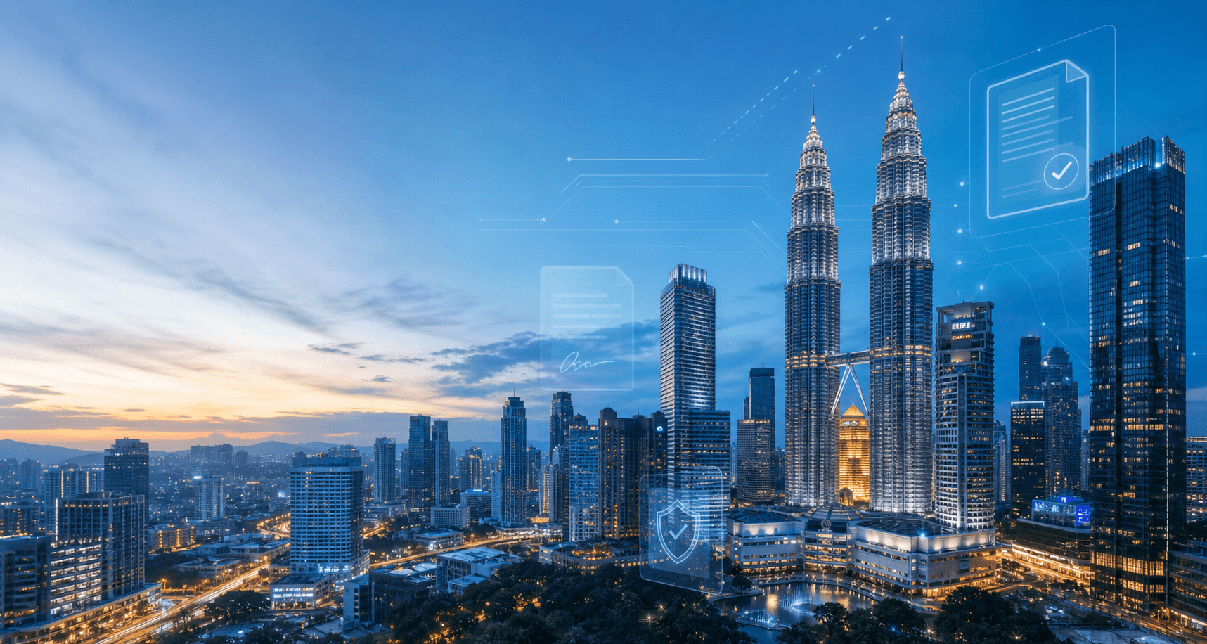 Kuala Lumpur skyline for Malaysia eSignature compliance guide