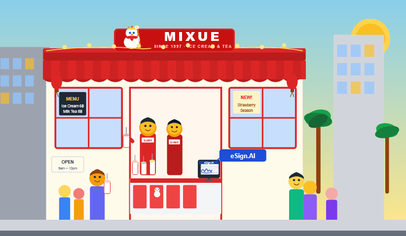 Mixue overseas retail and franchise contract workflow case visual